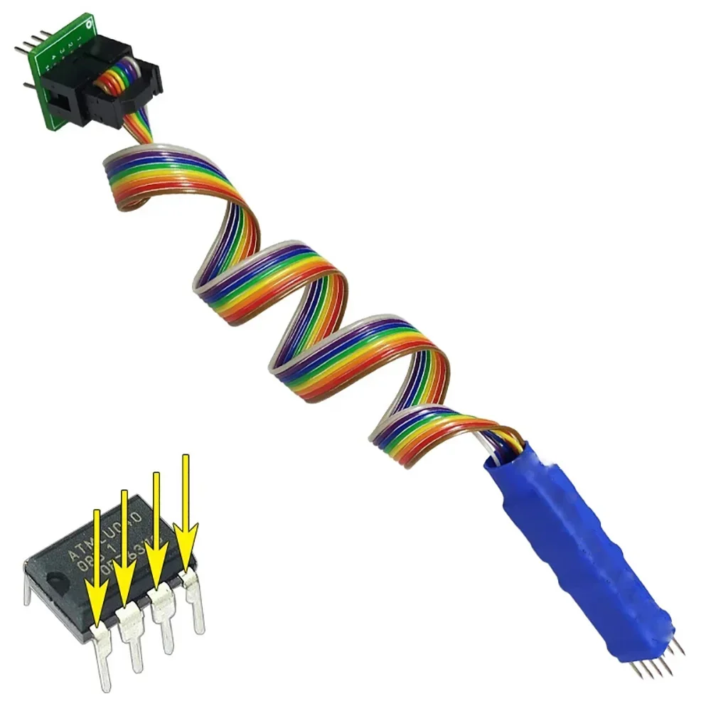 DIP8 In-Line Chip Probe IC Clamp Test Clip Probe 8 Feet 2.54 BIOS 93/25/24 CH341A/EZP Series/TL866ii PLUS/CS/A/ RT809F/RT809H