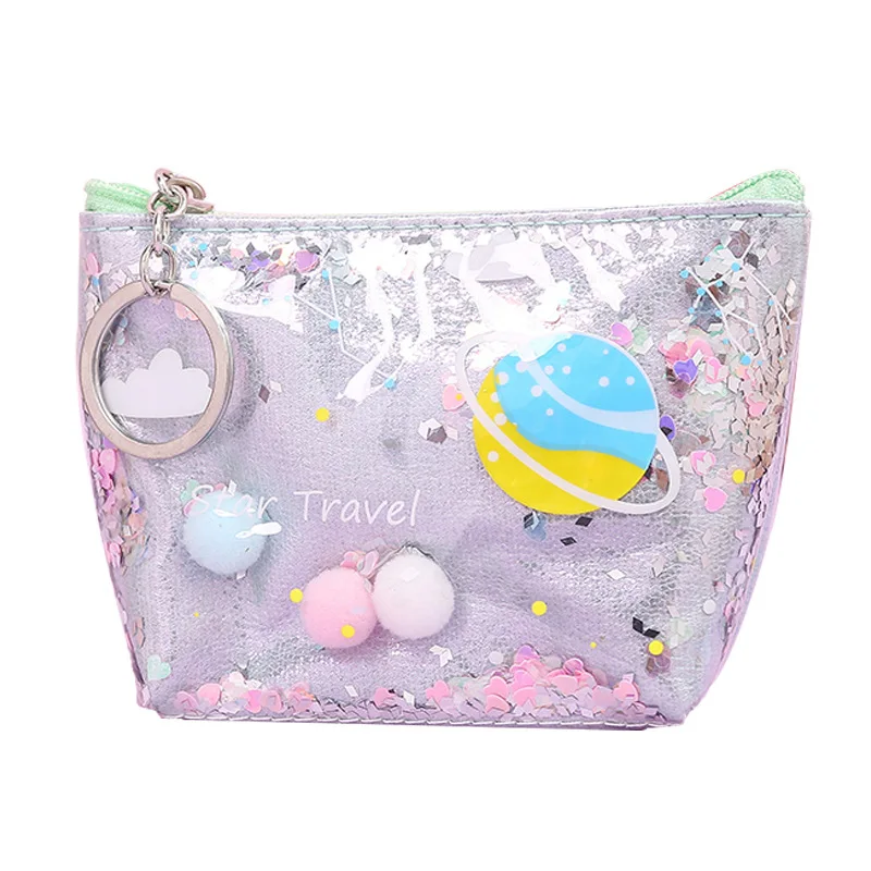 Fashion Laser Quicksand Coin Purse Waterproof Storage Portable Clutch Bag Pouch Kawaii Bag Gift