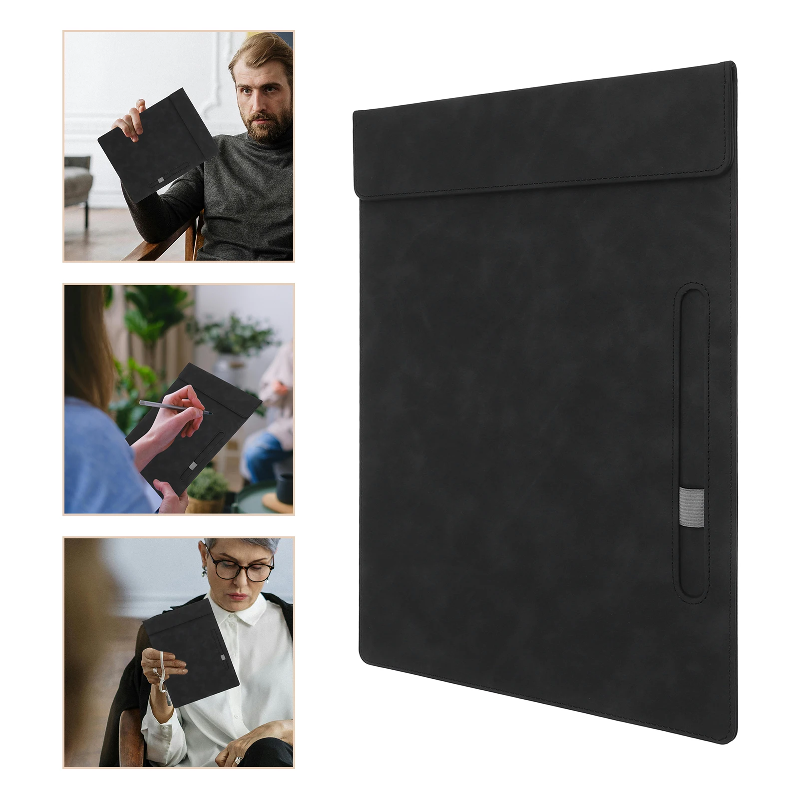 

Magnetic Writing Pad Clipboard Office Board File Folder Document Clip Writing Support Black ganizer Portable Multifunction