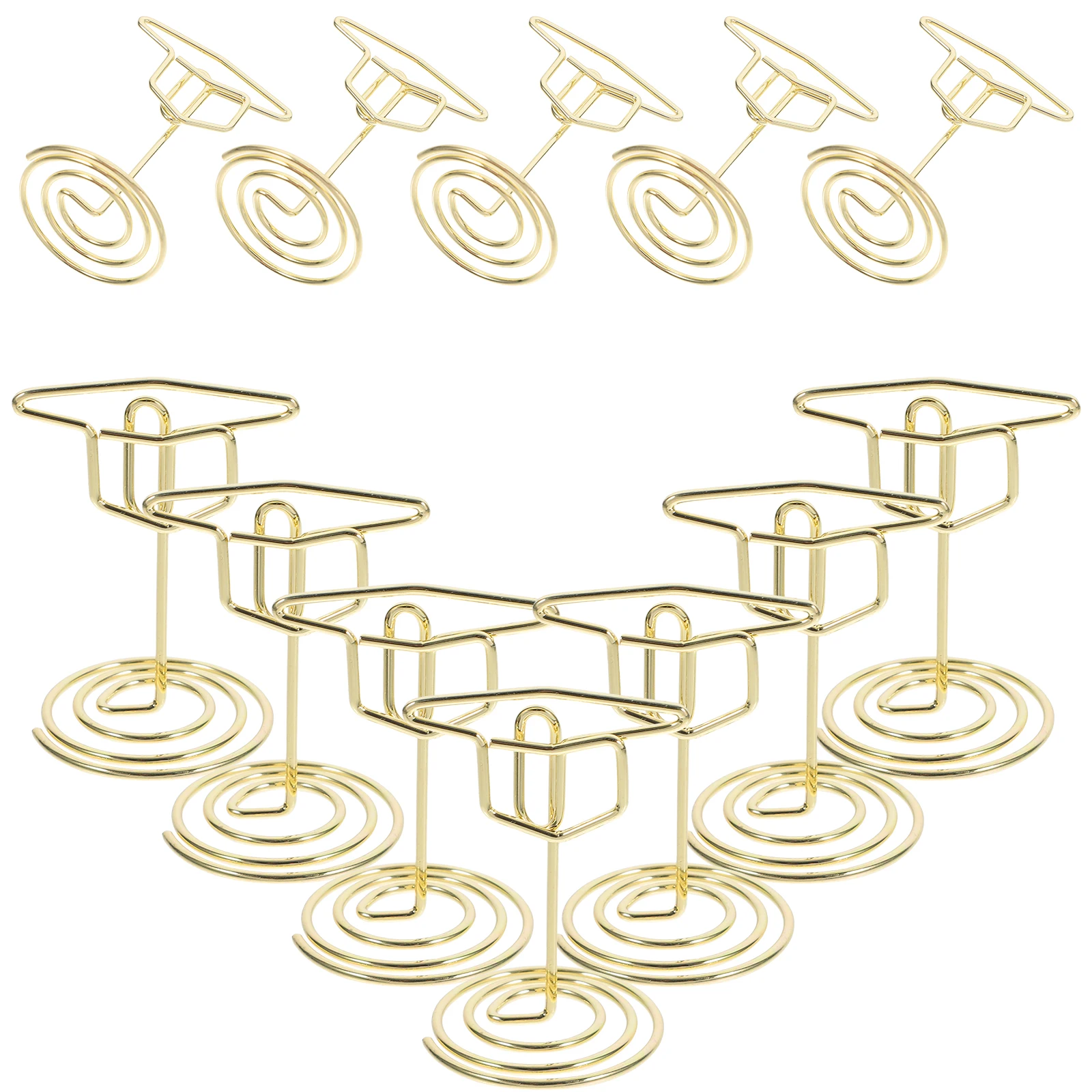 25 قطعة حامل بطاقة الأعمال متعددة الوظائف قبعة التخرج منظم مكتب كليب للملاحظات صور عرض موقف الجدول