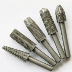 5PCs Metal Cutter Drill Bits Rotary Bits Rasp For Steel Grinding Carving Tungsten Carbide Burr Rotary Rasp File Milling Cutter