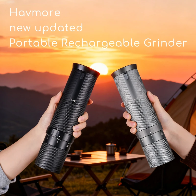 

New USB Electric 38mm 6 Pins Cutter Head Portable Adjustment Coffee Bean Grinder