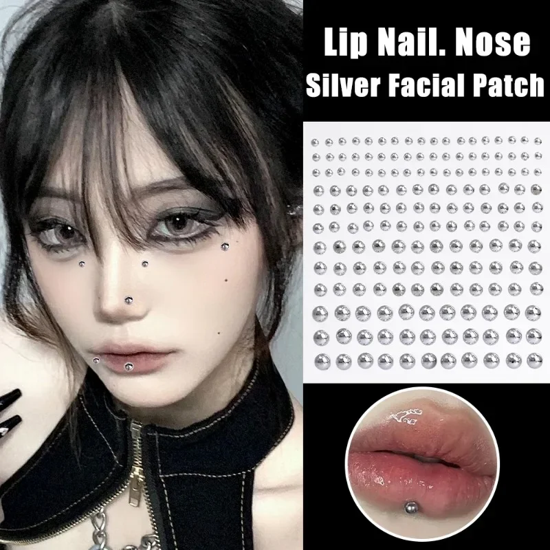 Fashion Fake Lip Nail Eyebrow Nose Ring No Piercing Lip Nails Sticker Selfadhesive Waterproof Reusable Body Belly Button Jewelry image 4