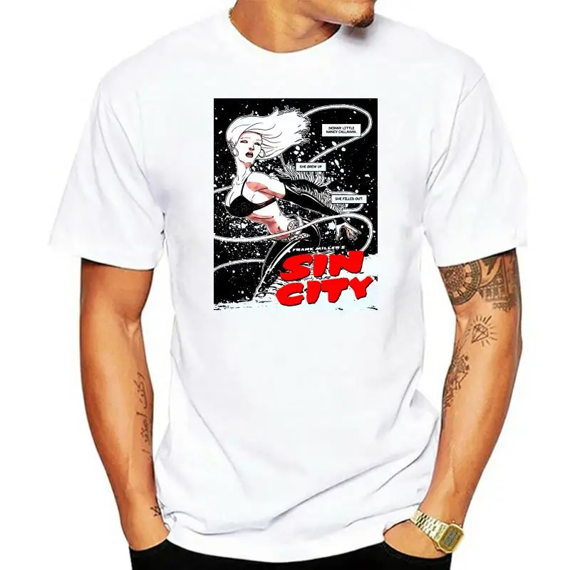 Sin City Nancy Callahan White, Custom Made T-Shirt  O-Neck Fashion Casual High Quality Print T Shirt Printed Pure Cotton Men'S