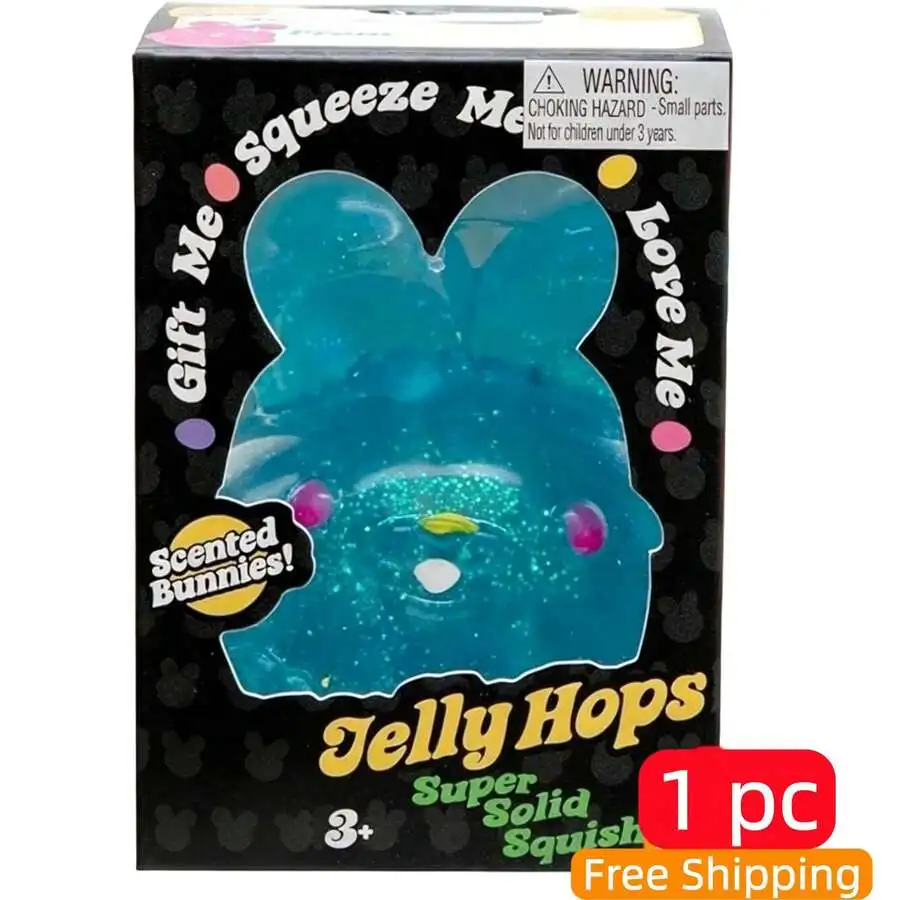 

Scented Glitter Bunny Squishy Toy, Jelly Soft Squeeze Stress Relief Fidget Sensory Toy, Novelty Gift For Kids Adults