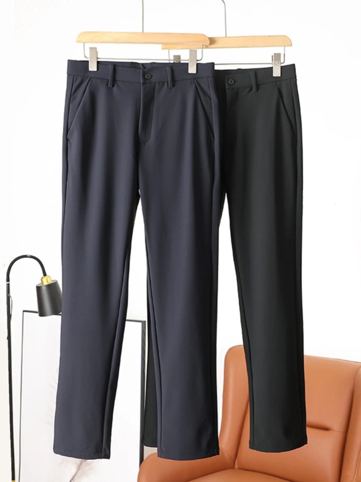 

Ultra-Elastic Straight Leg Casual Pants for Men Anti-Wrinkle Durable Comfortable Busin Casual Faionable Autumn Winter Ne...