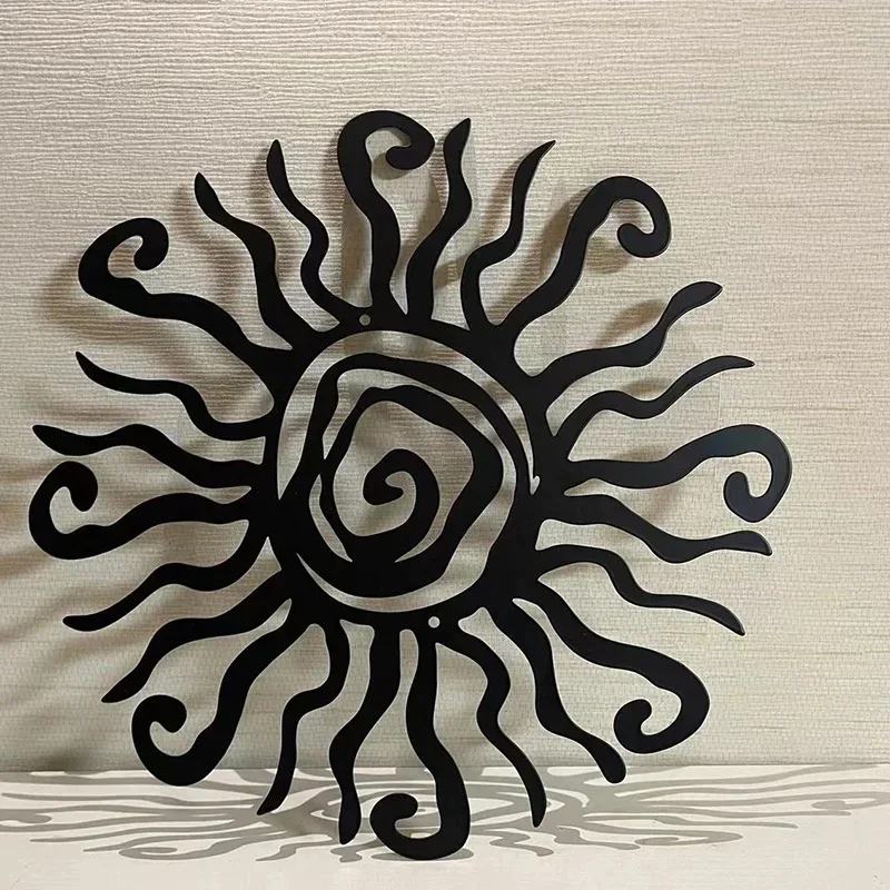 Rust Proof Wall Sculpture Ideal for Kitchen Bathroom Living Room Decor Wacky Sun Metal Wall Art Outdoor Decor 11.2 Inche