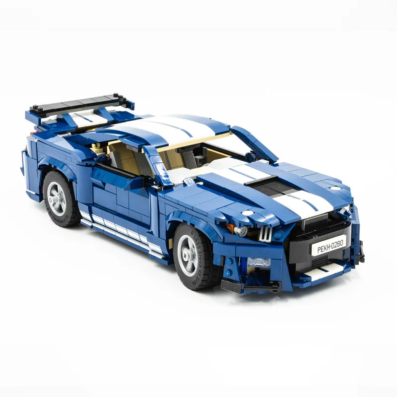 NEW Technical Creative 10265 Modified Shelby G500 Sports Car DIY Building Blocks Assemble Bricks Vehicle Model Kids Toys Gifts