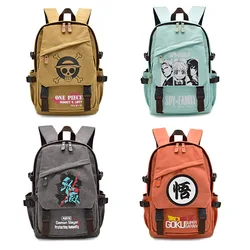 ONE PIECE Luffy Animation Casual Canvas Backpack Playing Home Comfortable Large Capacity Student School Bag Going Out Totoro