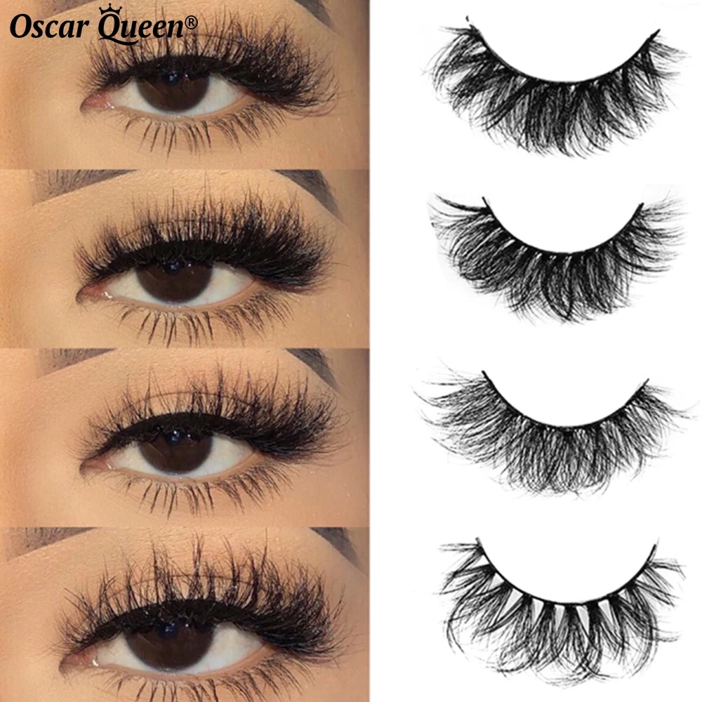 Newest Ship Horn Crisscross Natural 18-22mm Faux Mink Lashes Makeup Messy Fluffy False Eyelashes Popular For Beauty Maquillaje