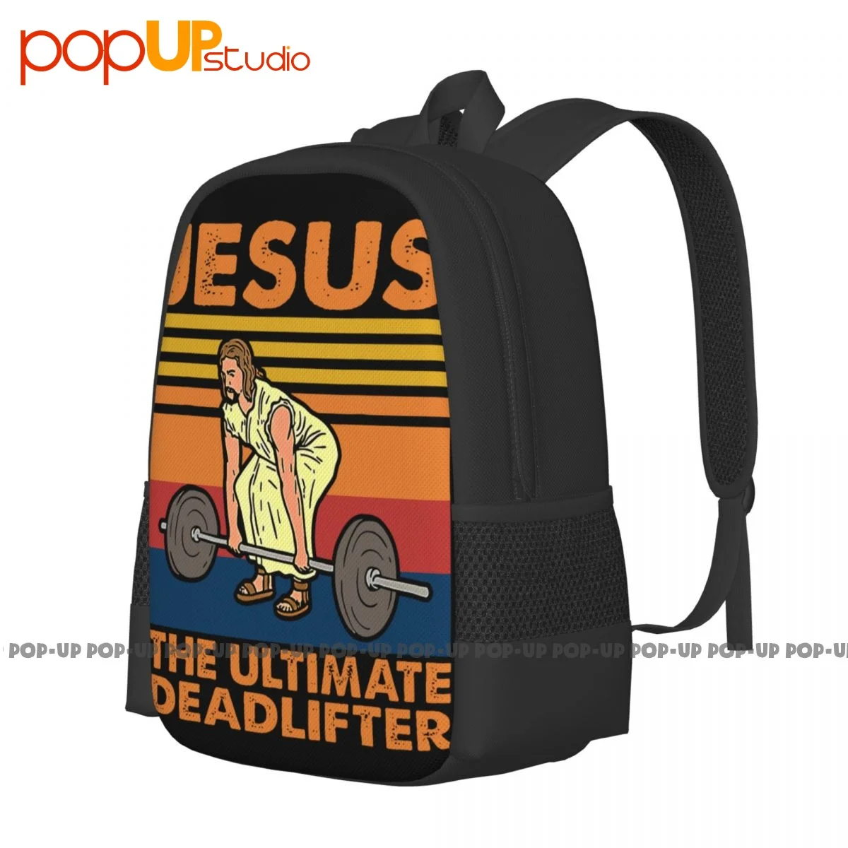 Jesus The Ultimate Deadlifter Gym Christian Backpack Large Capacity Print Swimming Sports Bag Riding Backpack