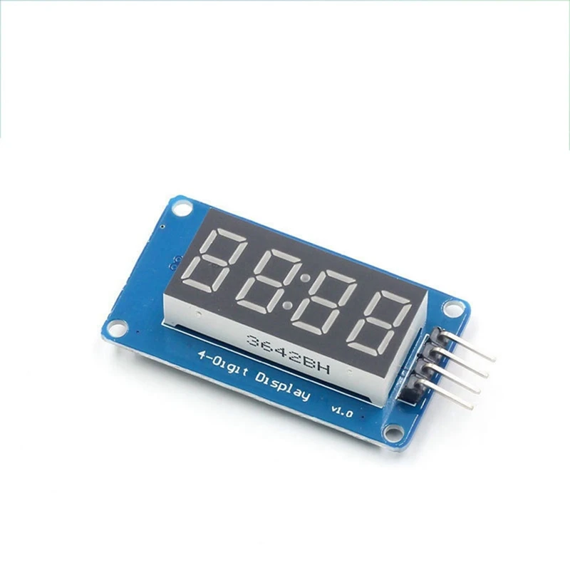 TM1637 4-Bits LED Display Module For Arduino, 0.36 Inch 7-Segment Red Anode Clock Tube & 4 Serial Driver Board