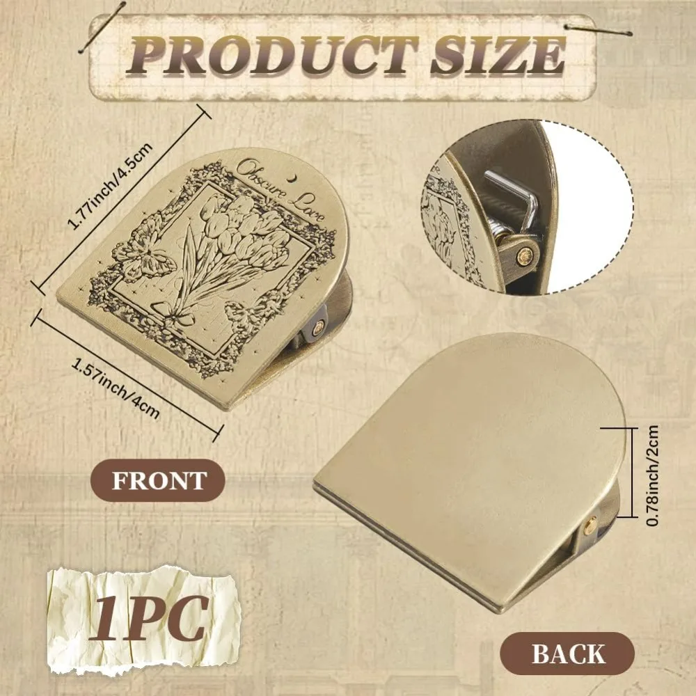 الزهور فراشة مجلة مقاطع معدنية خمر دفتر المسافرين كتاب بيل الموثق حامل سبيكة العتيقة البرونزية الزخرفية ميدوري