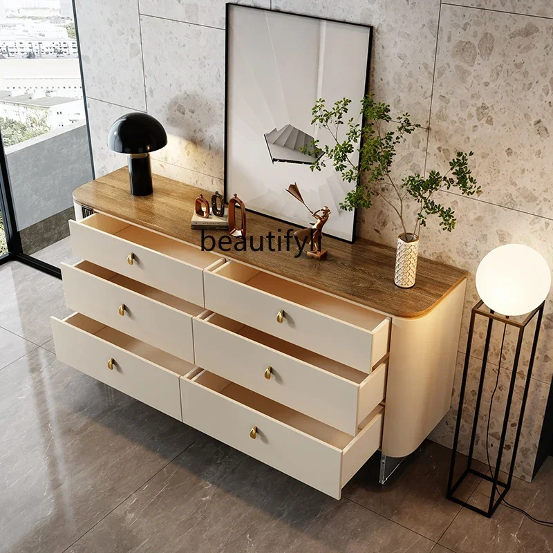 

1184French light luxury chest cabinet, entrance cabinet, villa entry storage drawer cabinet