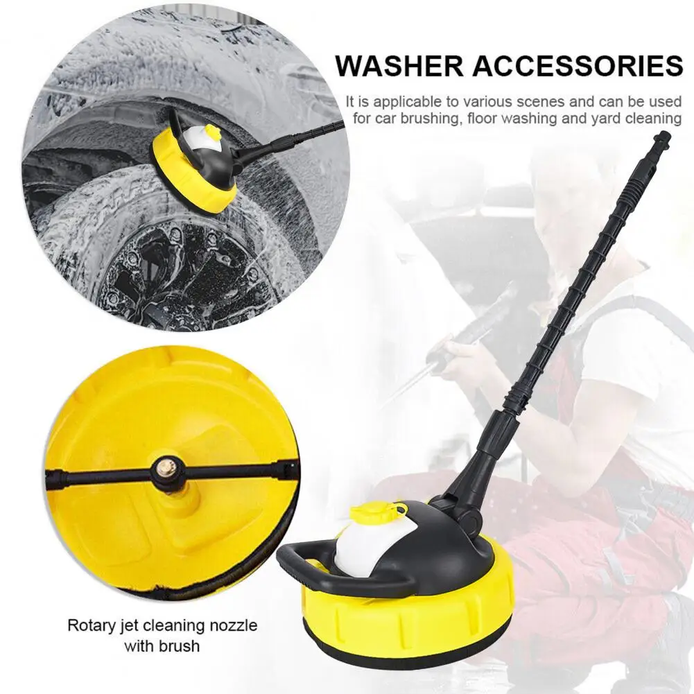 

Brush Pressure Washer Brush High Speed Pressure Washer Rotary Brush for Karcher Efficient Patio Tool with Long Handle for Dirt