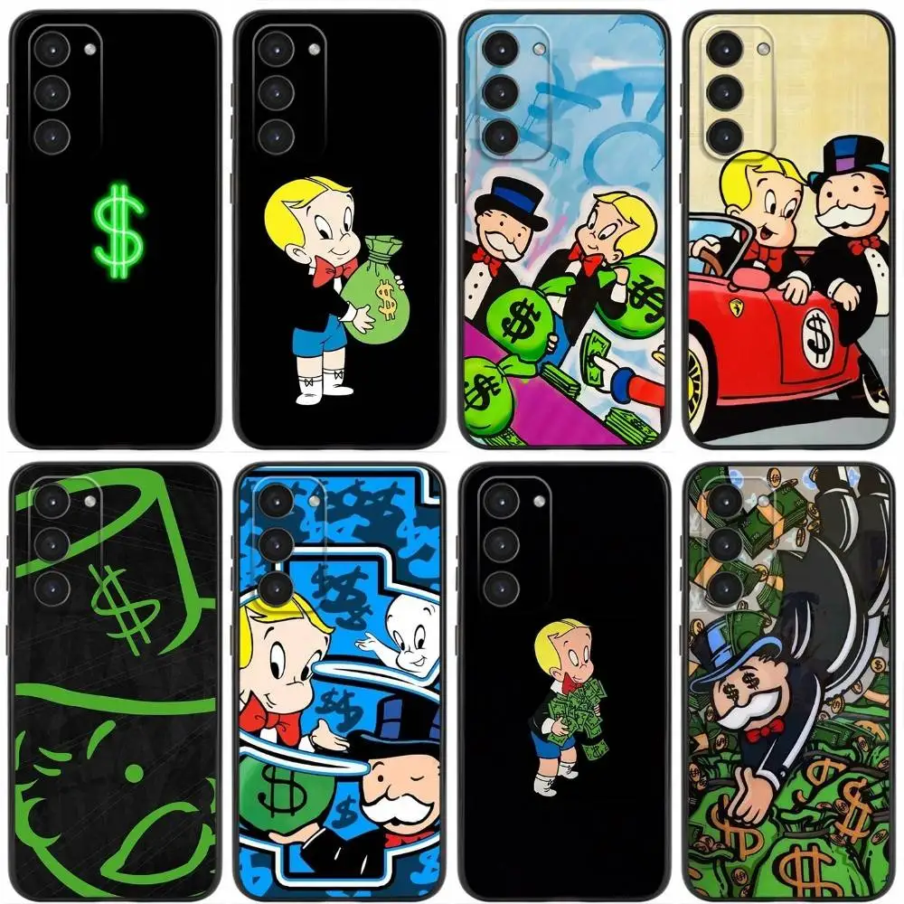 

Dollar Alec Monopoly Man Phone Case For Samsung Galaxy A20,21s,22,31,32,52,53,72,73,80,91 Soft Silicone Black Cover
