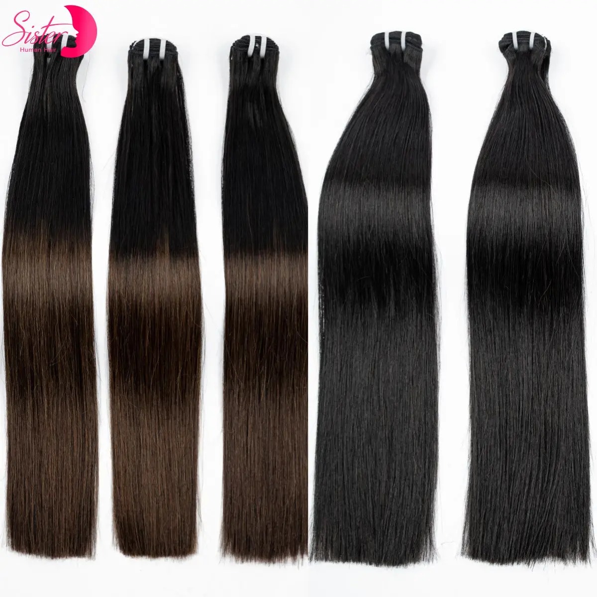 1BT4 Ombre Bone Straight Raw Vietnamese Human Hair Bundles 16A Double Drawn 100% Unprocessed Raw Virgin Hair Extensions