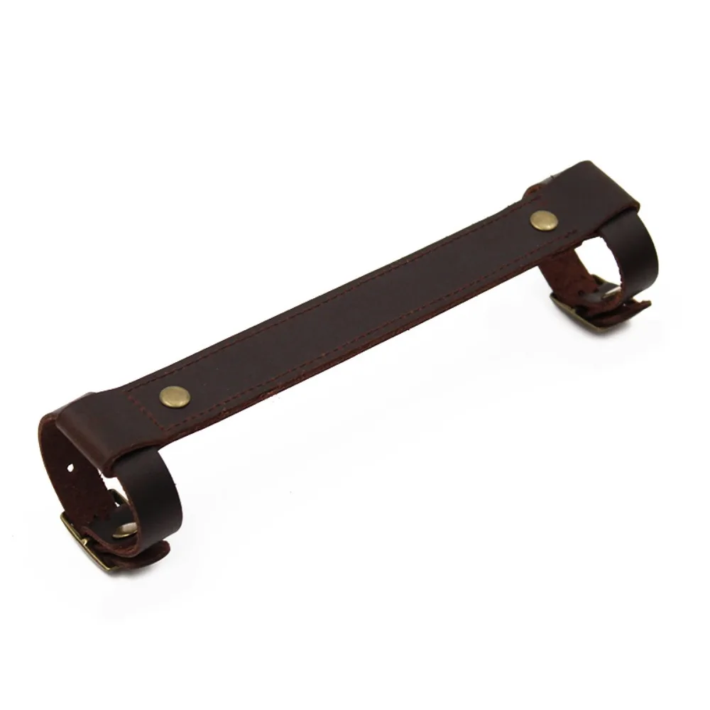 Top Layer Leather Bike Handle Strap Removable Portable Bicycle Frame Carrying Lifter Comfortable Grip Durable