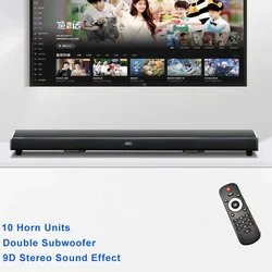 9D Stereo Sound Bar For TV 99cm Length Cinema Leval Echo Wall Bluetooth Speaker HDMI AUX U Disk Home Wireless Audio Subwoofer