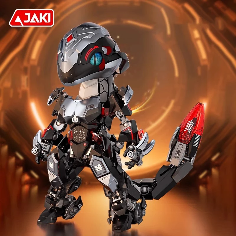 JAKI bloque de construcción mecha BK001 deformación mecha serpiente juguete educativo modelo montaje niños juguete de bloques de construcción regalo