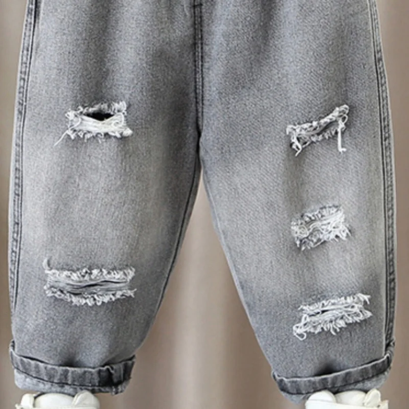 Boys Jean Pants Long Trousers Denim 2024 Lasted Spring Autumn Baby's Kids Sport Teenagers Birthday Christmas Gift Children's Clo