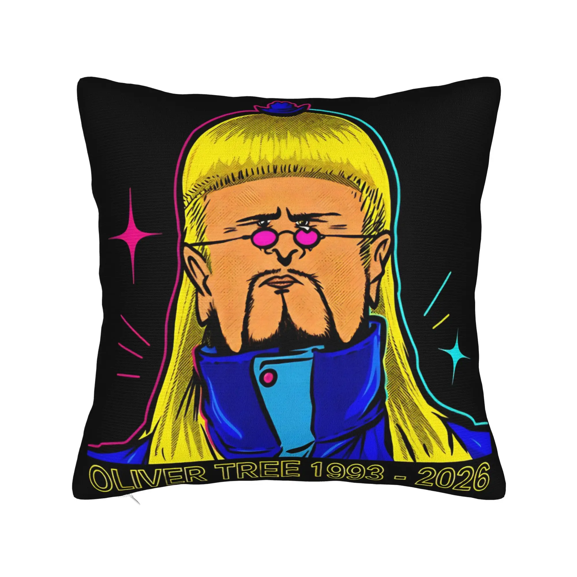 Oliver Tree Rest In Peace 1993 to 2026 Memorial  In Loving Memory Pillow Cover Design Cushion Cover Vintage Pillow Case