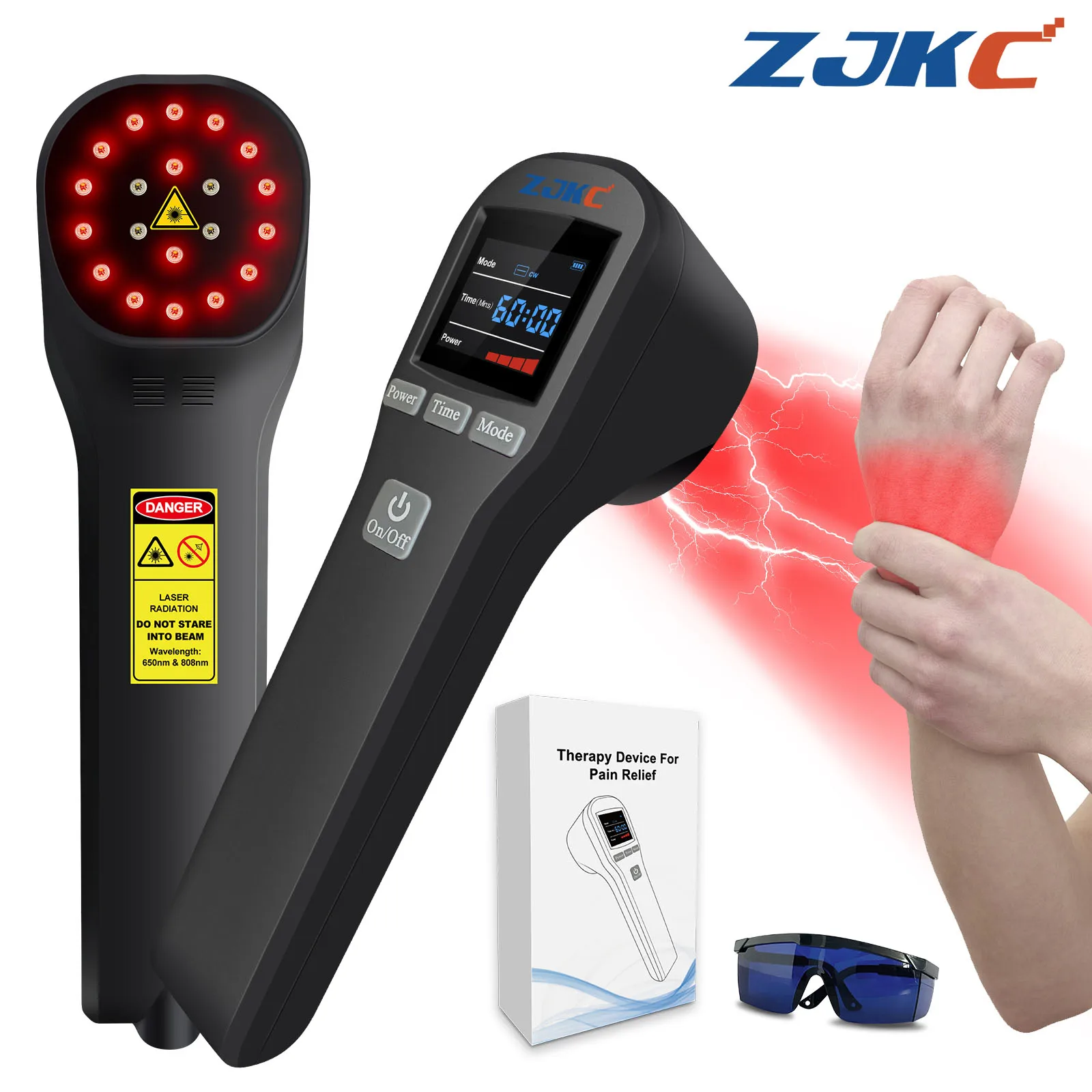 

ZJKC Professional Laser Therapy Device 650nm 808nm for Sport Injuries Arthritis Heel Spurs Pain Relief for Pet Cat Dog Horse