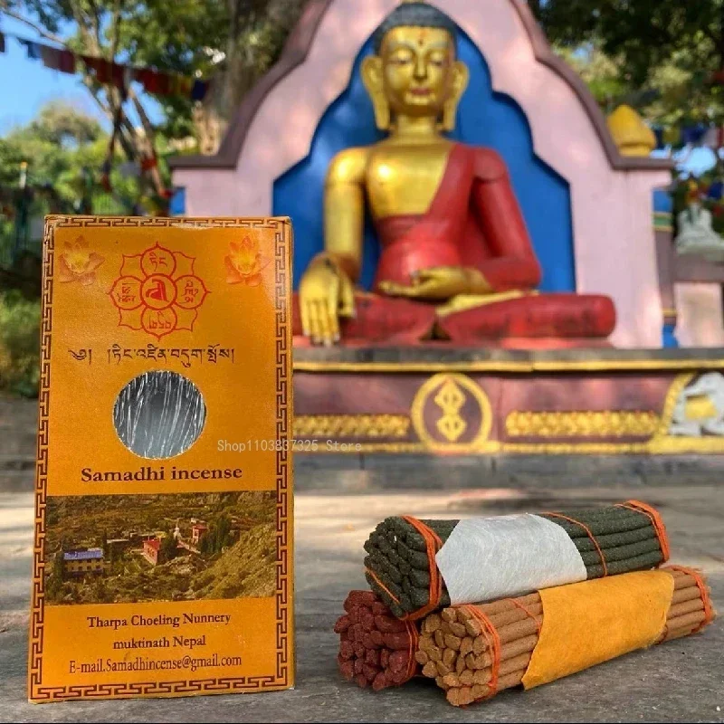 Natural Handmade Ancient Method Tibetan Incense Stick Home Indoor/Temple Buddhist Hall Zen Meditation/Buddha Worship Joss Stick