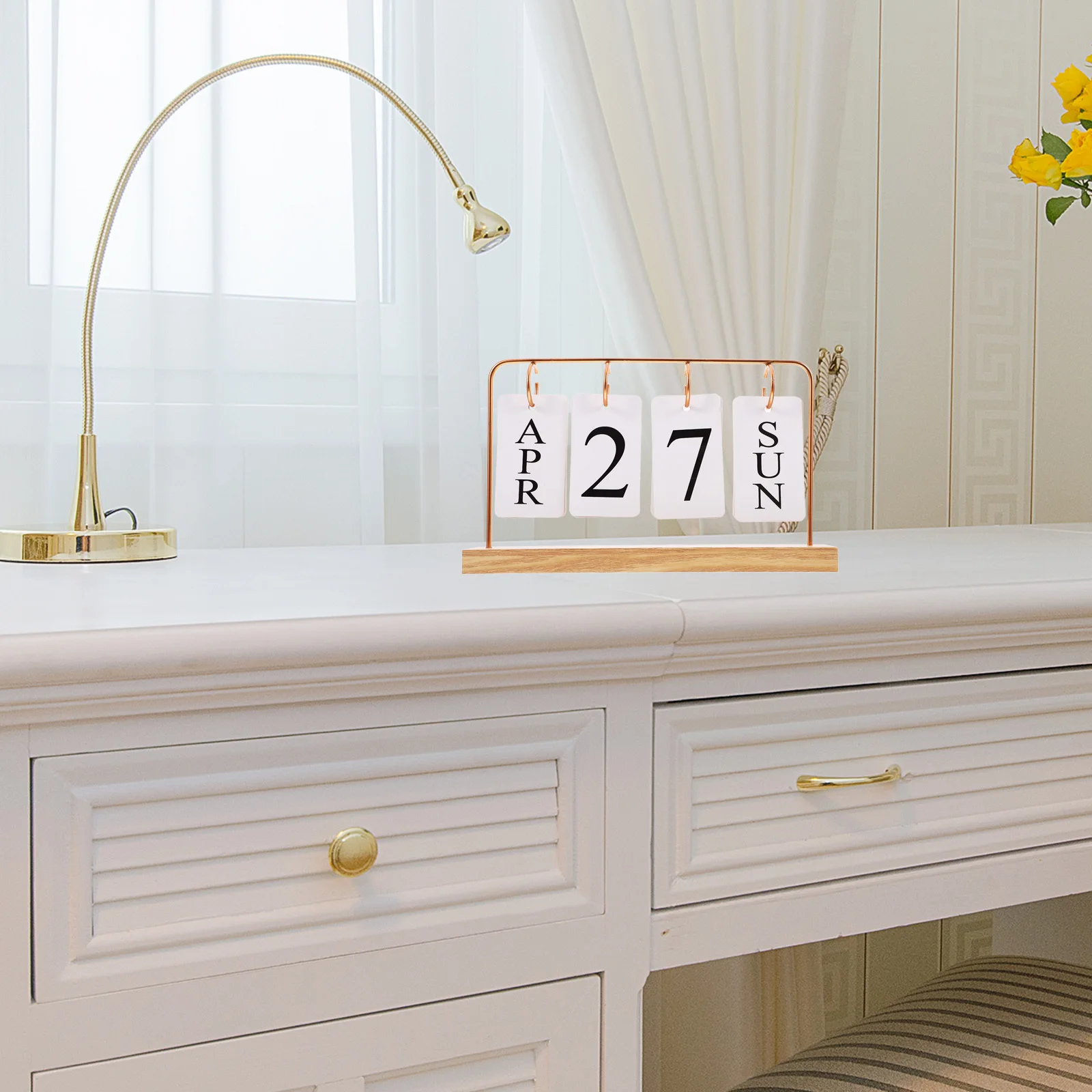 

Base Iron Frame Tabletop Perpetual For Home Office Desk Decor Daily Flip Calendar Rustic Farmhouse Standing Calendar