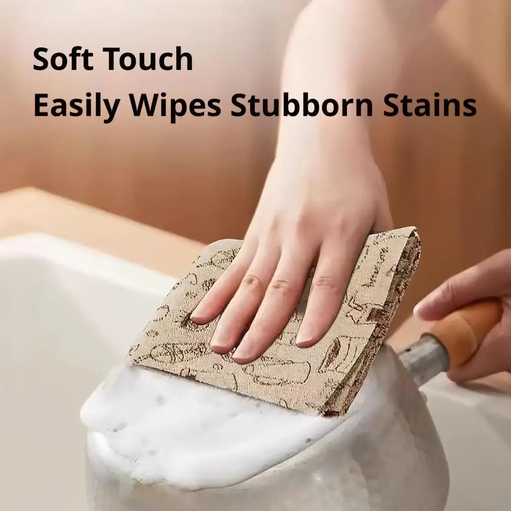 Dishcloth Disposable Kitchen Cloth Roll Kitchen Dishcloth Cleaning Cloth Lazy Person Tear Off Non-woven Fabric