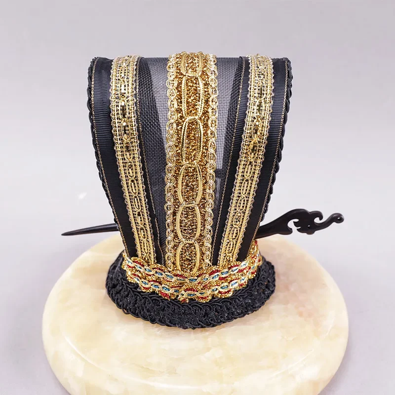 จักรพรรดิ Headpiece มงกุฎเสาจีนโบราณสไตล์ Kungfu Headdress ดาบ Headwear สําหรับชายทีวีภาพยนตร์ Play