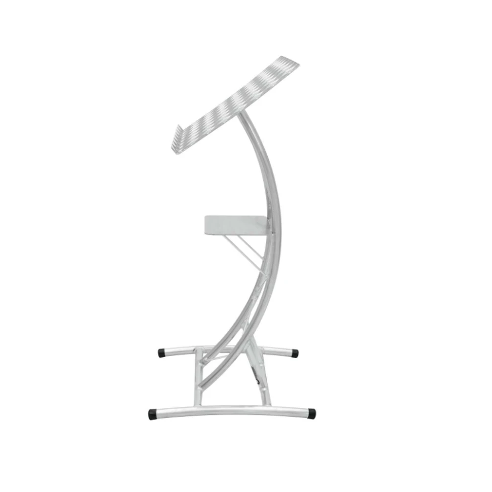 Hooqu Truss de aluminio RP-3 Púlpito de tránsito plateado Soporte de podio Púlpito de estante Inc