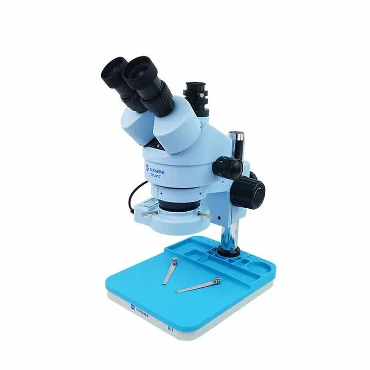 SZM45T-B1 Stereo Trinocular Microscope With 0.5 CTV Connector For Mobile Phone Repair