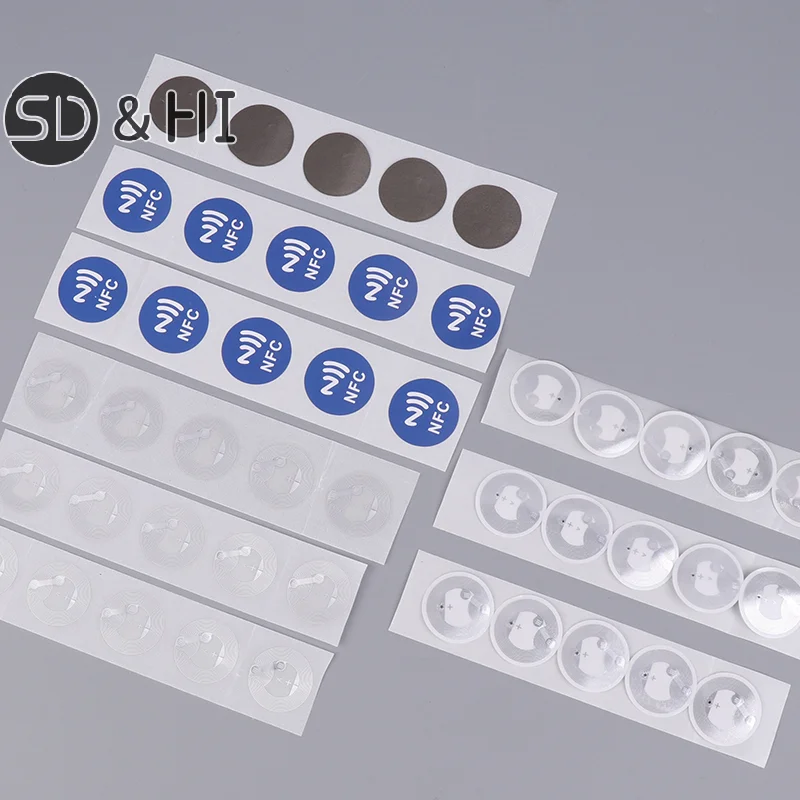 1/20/50 Pz Etichette NFC Adesivi Distintivi Etichetta Adesiva RFID Etichetta Elettronica Riscrivibile Chiave Segreta Adesivo Tag NFC