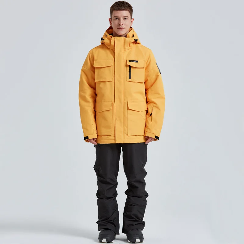 

MUTUSNOW 2025 Man's Warm Ski Suit Waterproof Breathable Thicked Snowboarding Clothing Outdoor Sports Male Snow Jackets and Pants