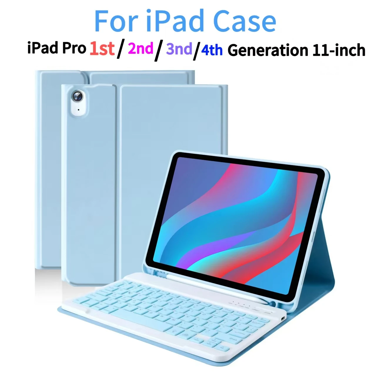 

Чехол для iPad Pro 11-дюймовая клавиатура 1-го / 2-го поколения для iPad Pro 3-го поколения 11-дюймовая беспроводная съемная клавиатура 4-го поколения