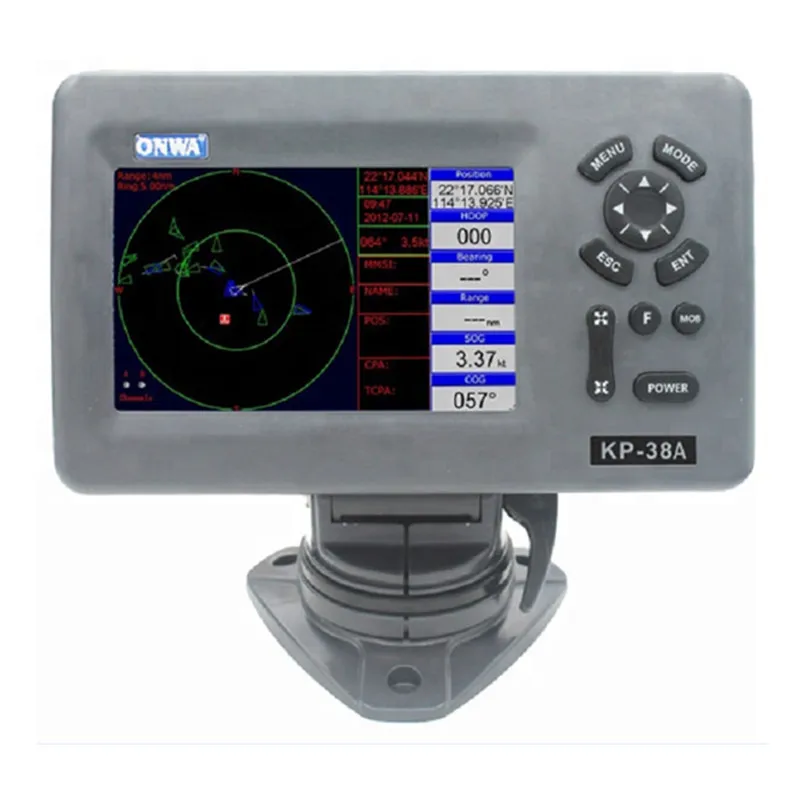 ONWA KP-38A 5-inch Color LCD GPS Chart Plotter with GPS Antenna and Built-in Class B AIS Transponder Combo Marine GPS Navigator