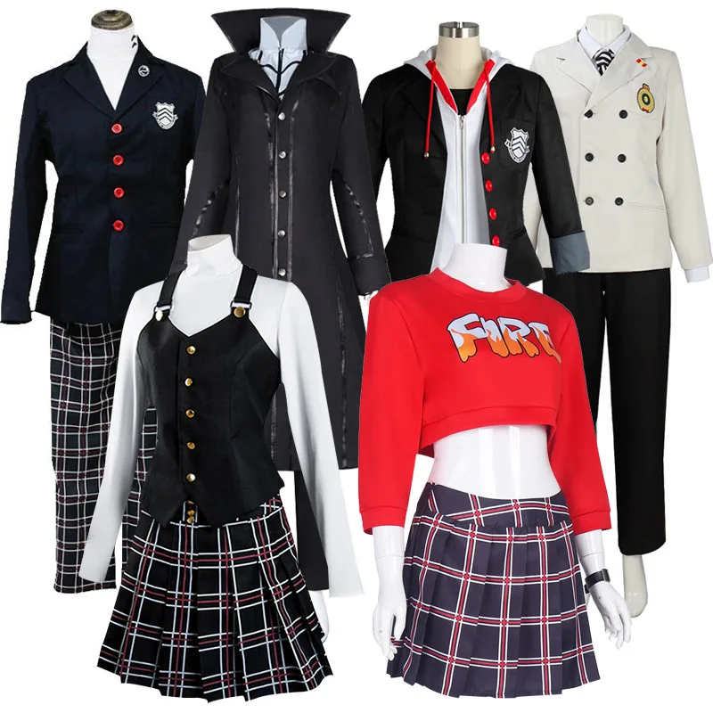 

P5 Persona 5 Anime Game Rain Palace Lotus New Island Makoto High Roll Apricot cosplay costume JK uniform