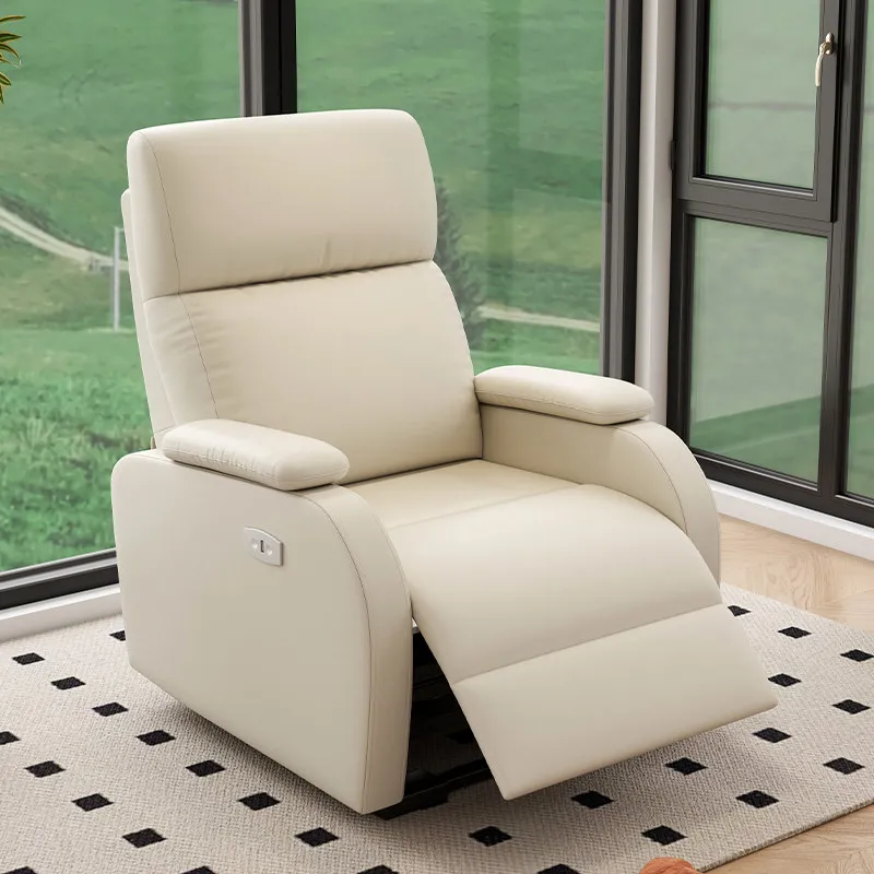 #Multifunctional First-Class Space Sofa Single-Person Massage Recliner Wood Frame USB Phone Holder Storage Living Rooms Small