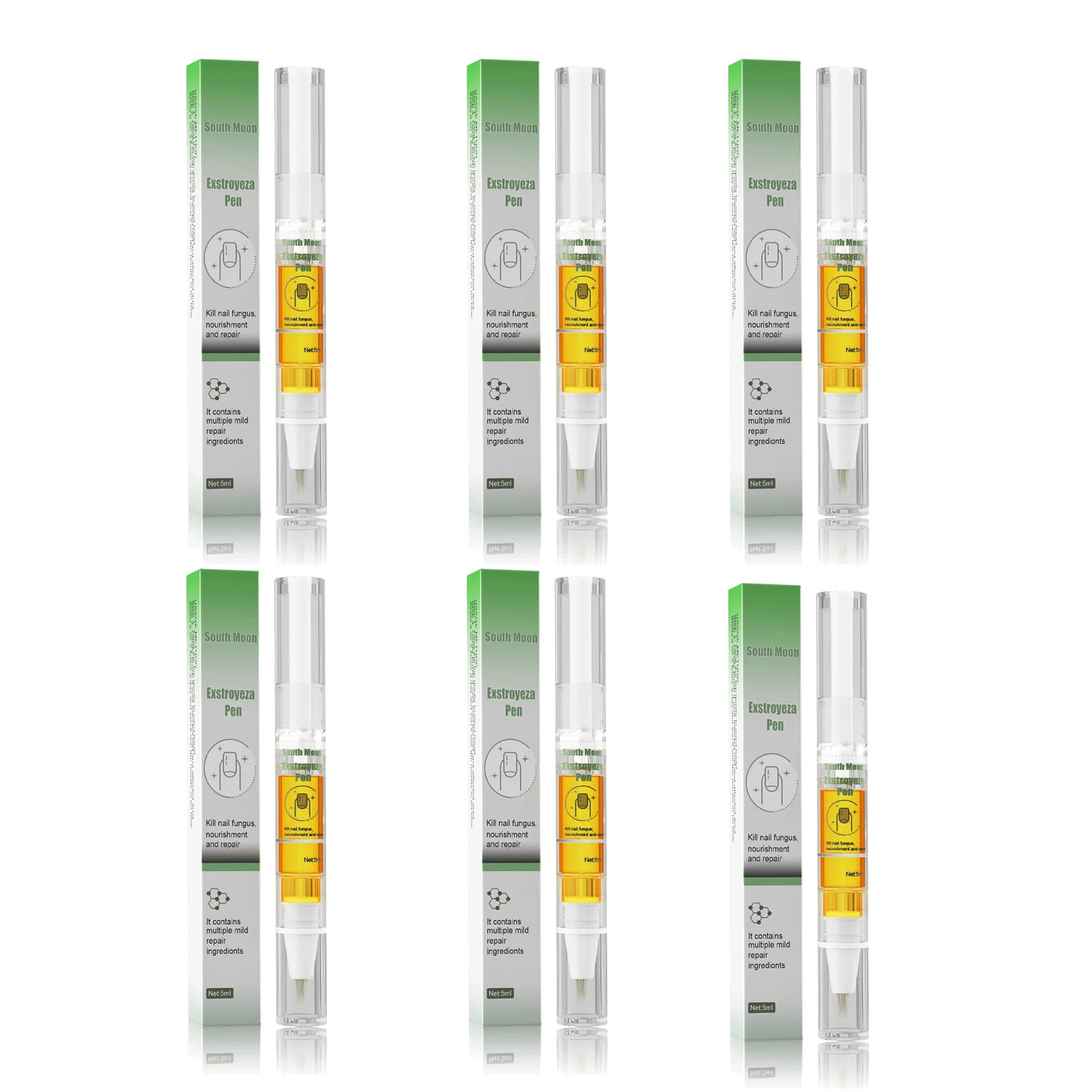 1/2/4/6 قطعة قلم إصلاح عدوى الأظافر إزالة فطريات القدم اليدوية مكافحة الداحس تحسين أظافر تغير لون اصفرار قلم العناية بالأظافر