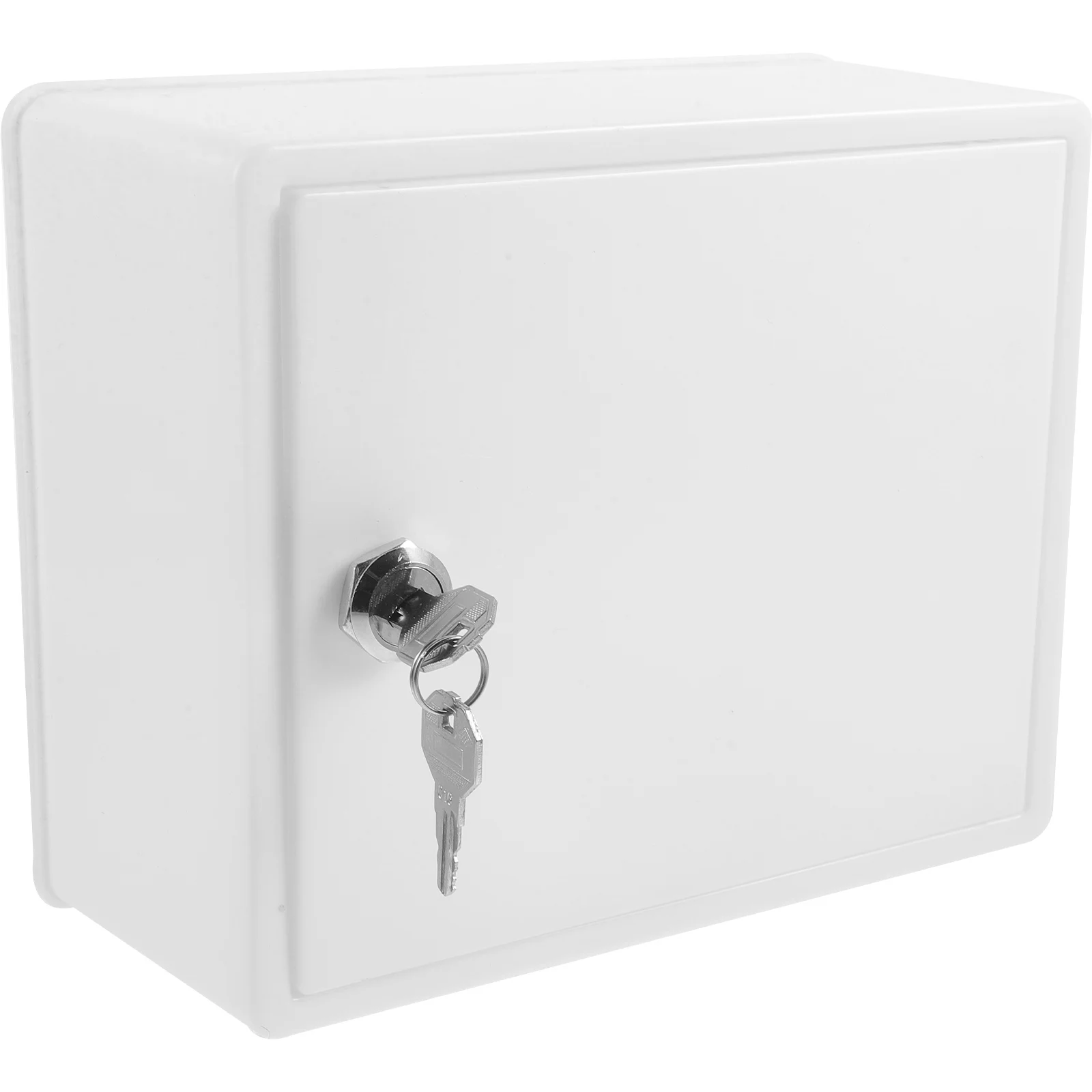 

Small White Plastic Milk Box Wall Mount Mailbox With Lock Hanging Outdoor Safe Material Suitable Capacity For Bottles Mailboxes