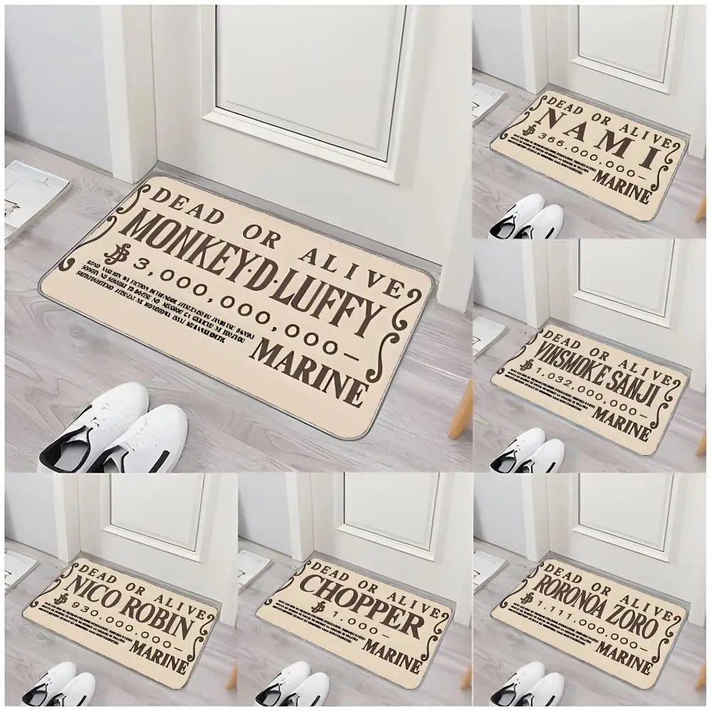 

Popular Japanese anime reward Floor Mat Non-Slip Washable Flannel Door Mat Absorbent Indoor Floor Rug