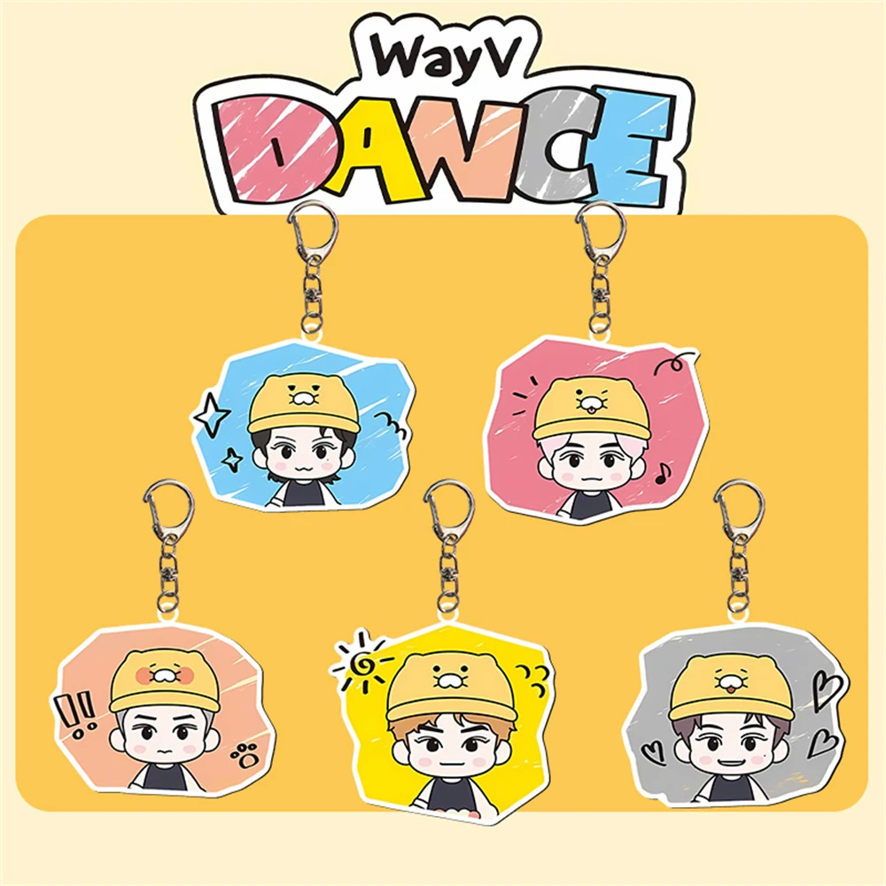 KPOP WayV брелок-подвеска DANCE Friends Member фотографии брелок для ключей с принтом аксессуары для сумок Kun Ten WINWIN HENDERY фанаты собирать подарок KPOP WayV брелок-подвеска DANCE Friends Member фотографии брелок для ключей с принтом аксессуары для сумок Kun Ten WINWIN HENDERY фанаты собирать подарок