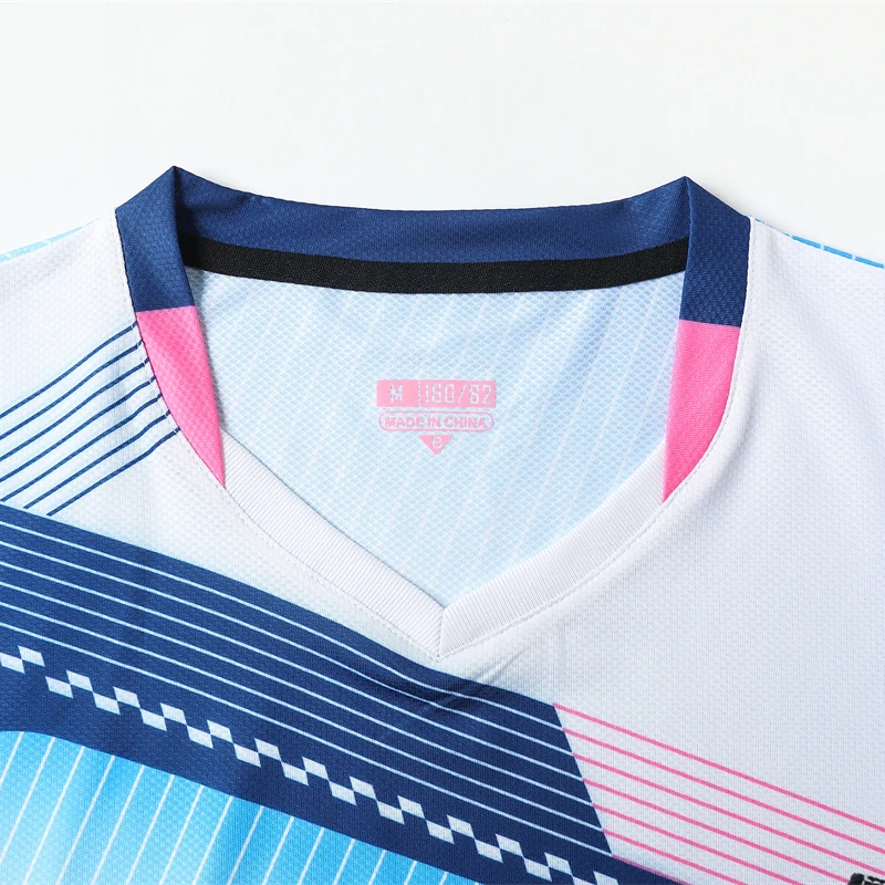 Women Badminton Shirt V Neck Quality Running Top Sport Quick Dry Female Table Tennis T Training Exericises Short Sleeves