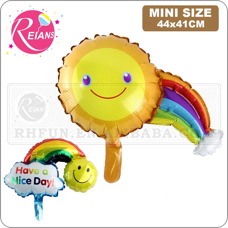 Mini Rainbow Smile Cloud Balloons children's birthday party balloon new kids sunshine toy sun flower bee Anniversary Decoration