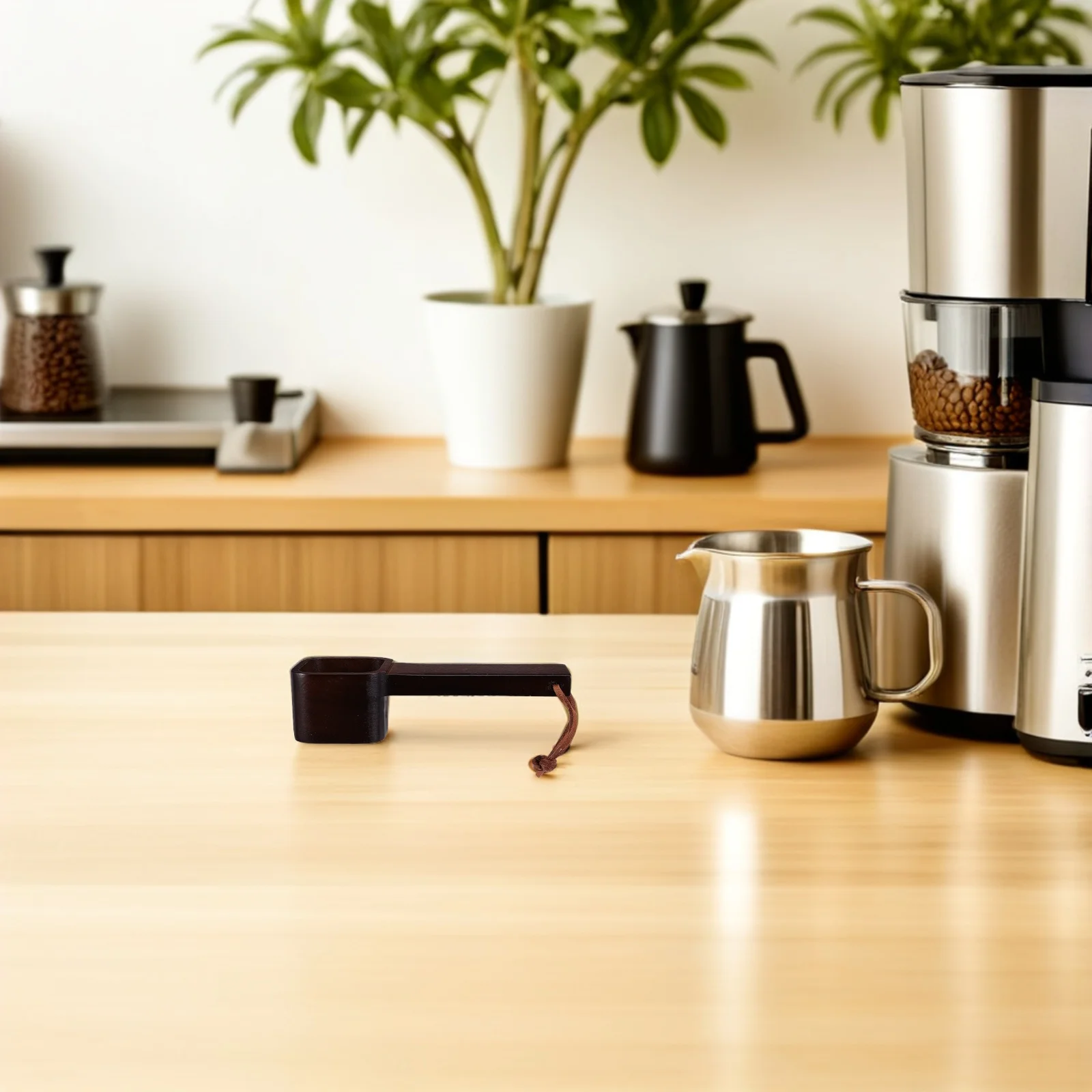 

Wooden Coffee Measuring Spoon 10G Ergonomic Handle Coffee Bean Scoop Reusable Solid Wood Spoon For Tea Condiments Kitchen