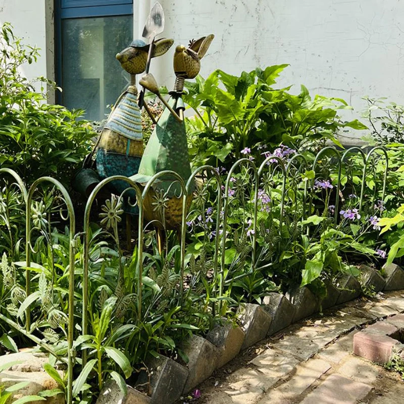 Ogrodowa balkon amerykański kraj żelazo Retro sztuka mały płot roślina wspinaczka rama