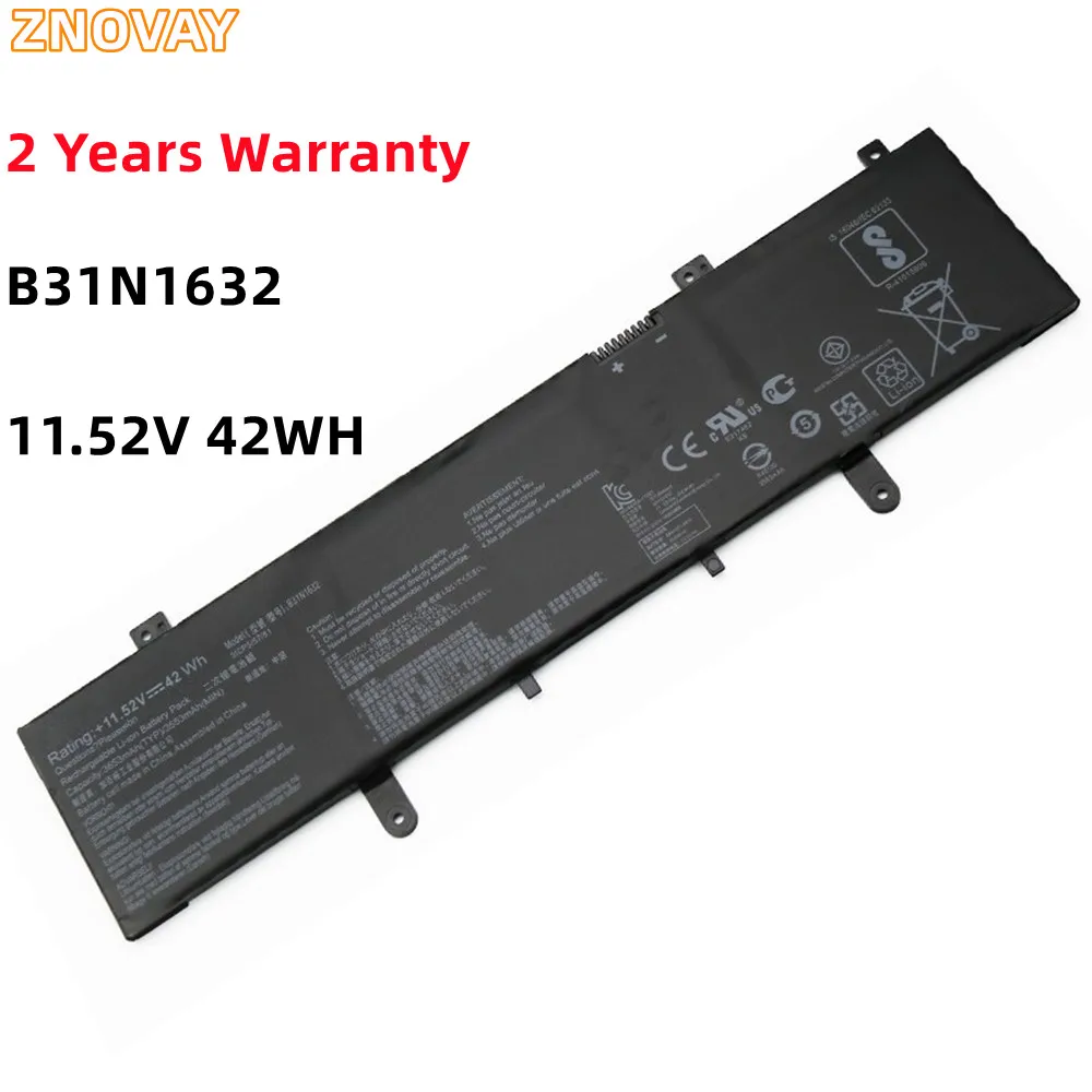 ZNOVAY B31N1632 11.52V 42Wh Laptop Battery For ASUS ZenBook 14 X405 X405U X405UA 3ICP5/57/81 0B200-02540000