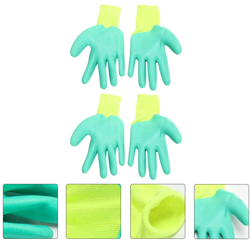 

Bird Bite Gloves Hamster Resistant Pet Feeding Accessory Thickening Green Rubber