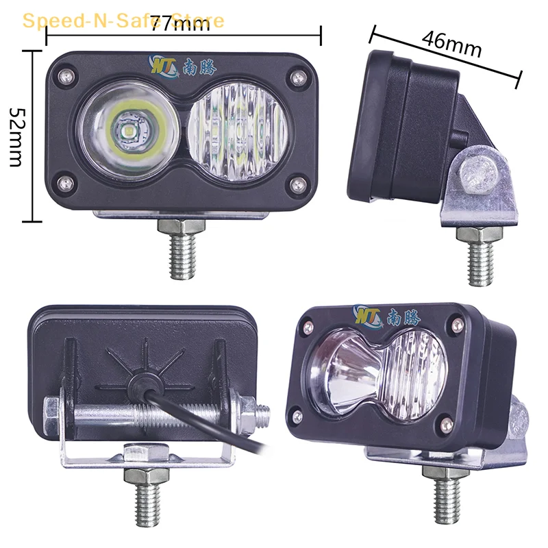 

3-Inch White And Yellow LED Pod Work Light For Automotive, Motorcycle, Pickup Truck, And Off-Road Vehicle Applications